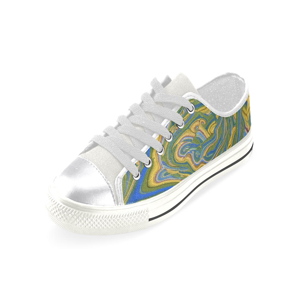 Over the Mountains and Through the Woods 1 Women's Classic Canvas Shoes (Model 018)