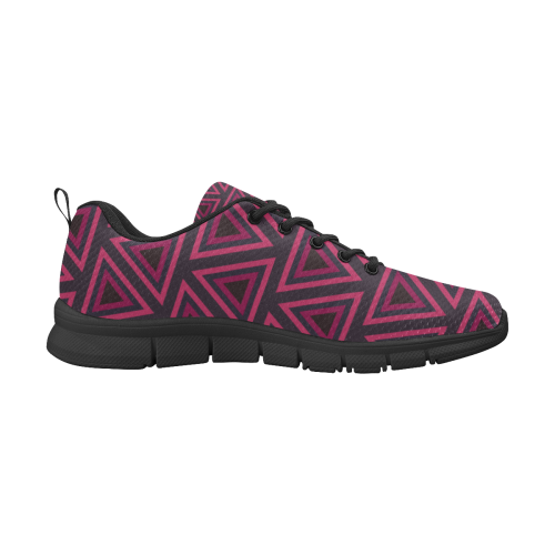 Tribal Ethnic Triangles Women's Breathable Running Shoes/Large (Model 055)