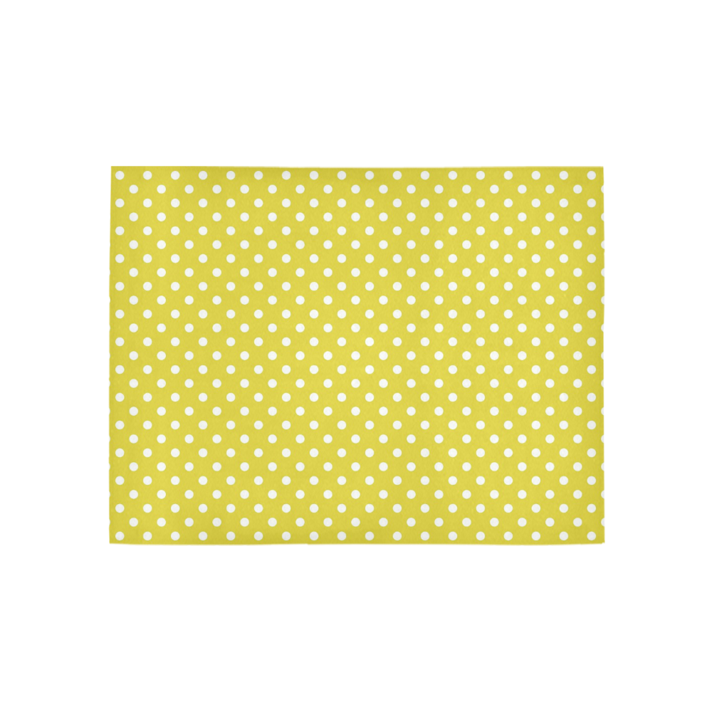 Yellow Polka Dot Area Rug 5'3''x4'