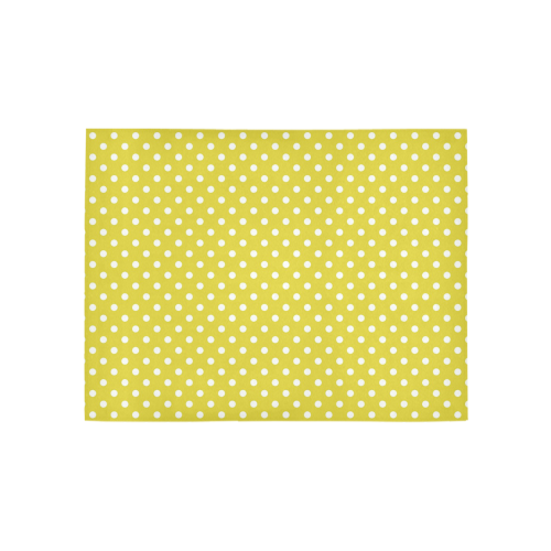 Yellow Polka Dot Area Rug 5'3''x4'