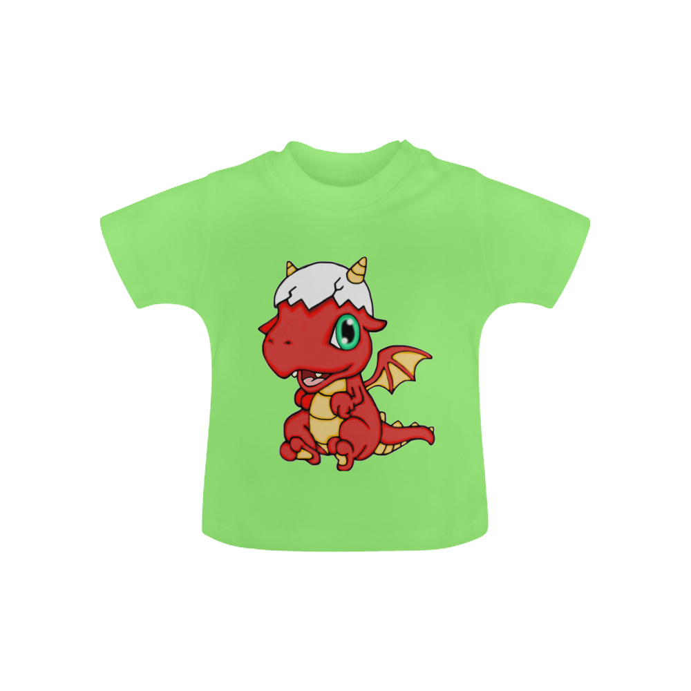 Baby Red Dragon Green Baby Classic T-Shirt (Model T30)