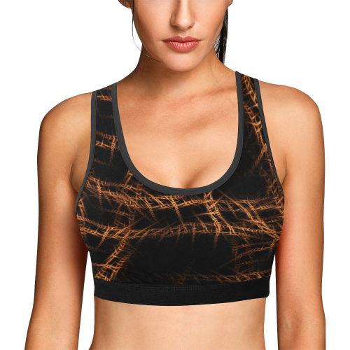 Trapped Women's All Over Print Sports Bra (Model T52)