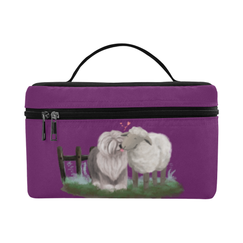 sheepdog and the sheep-big fence Cosmetic Bag/Large (Model 1658)