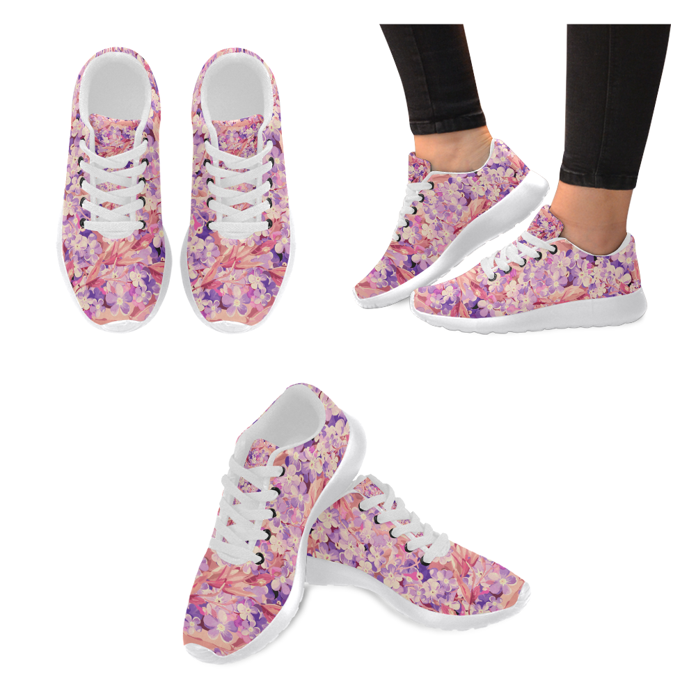 flower pattern Women's Running Shoes/Large Size (Model 020)