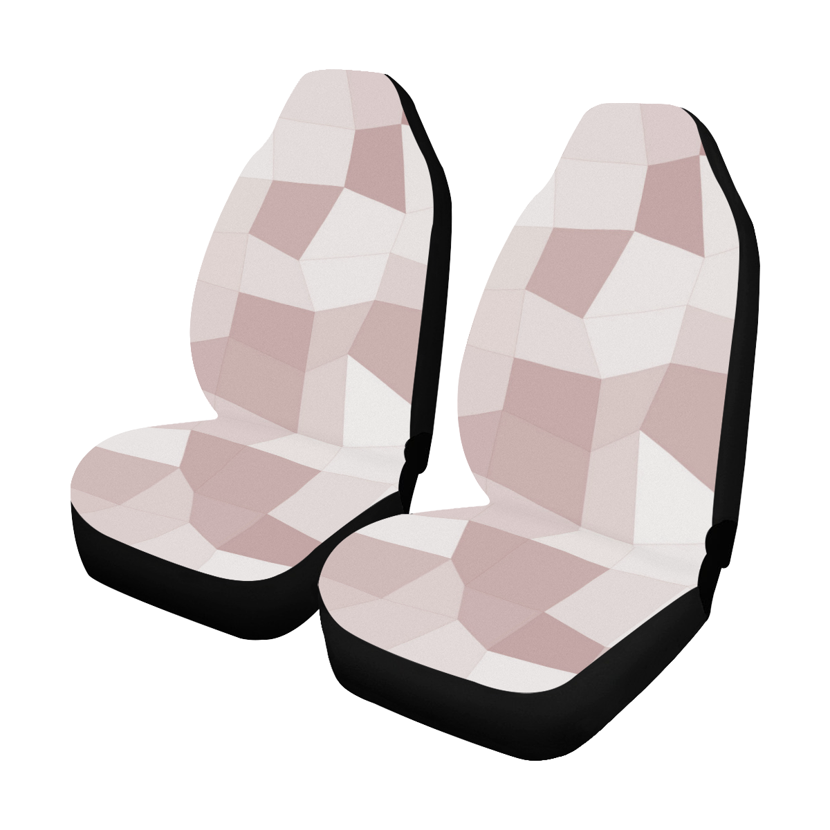 Mauve Beige Mosaic Car Seat Covers (Set of 2)