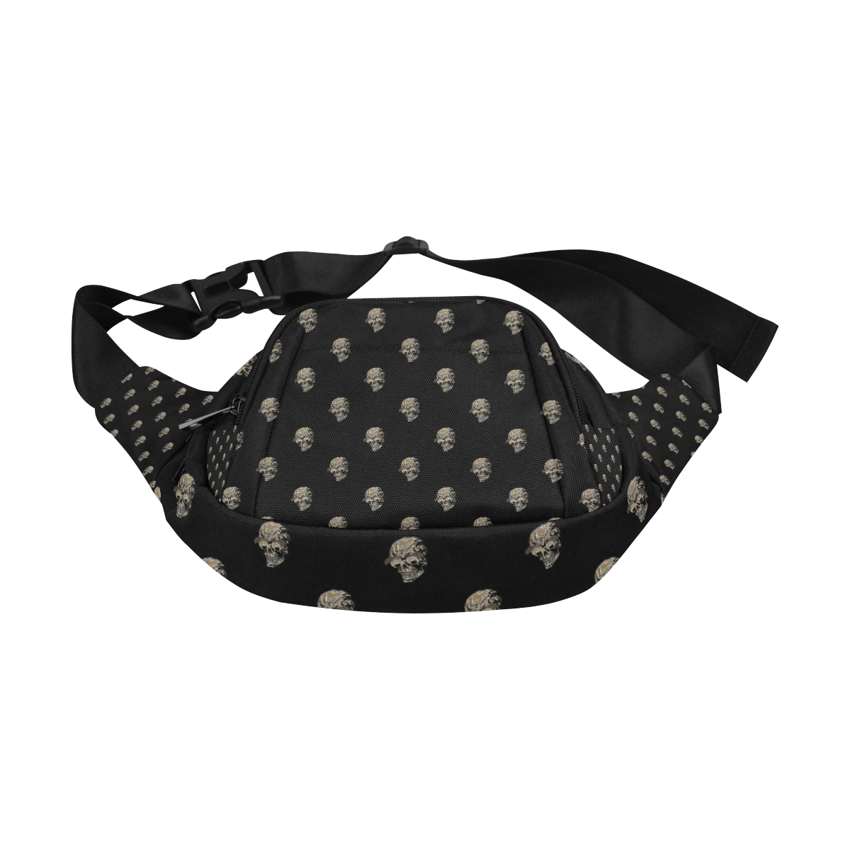 sparkling skulls by JamColors Fanny Pack/Small (Model 1677)