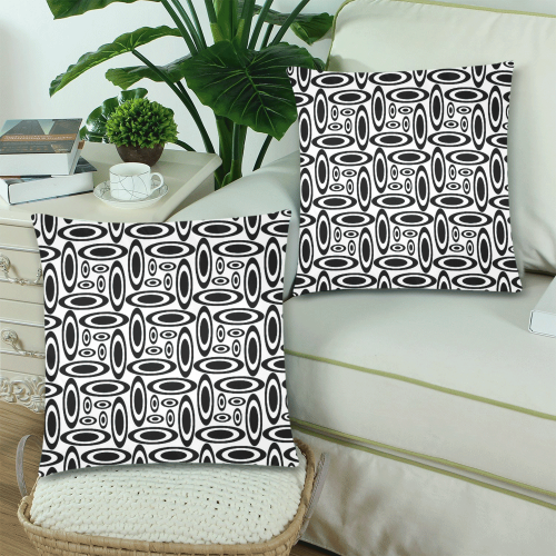 42sw Custom Zippered Pillow Cases 18"x 18" (Twin Sides) (Set of 2)