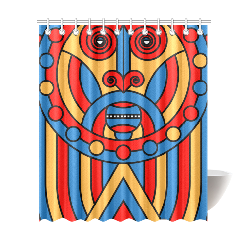 Aztec Maasai Lion Tribal Shower Curtain 72"x84"