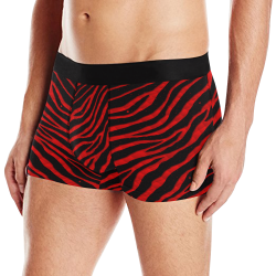 Ripped SpaceTime Stripes - Red Men's All Over Print Boxer Briefs (Model L10)