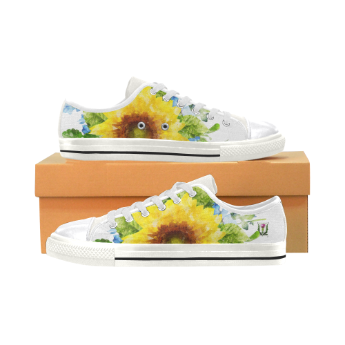 Fairlings Delight's Sunflower Bouquets Women's Kicks 53086A Women's Classic Canvas Shoes (Model 018)