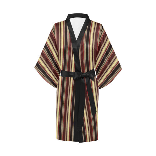 Dark textured stripes Kimono Robe