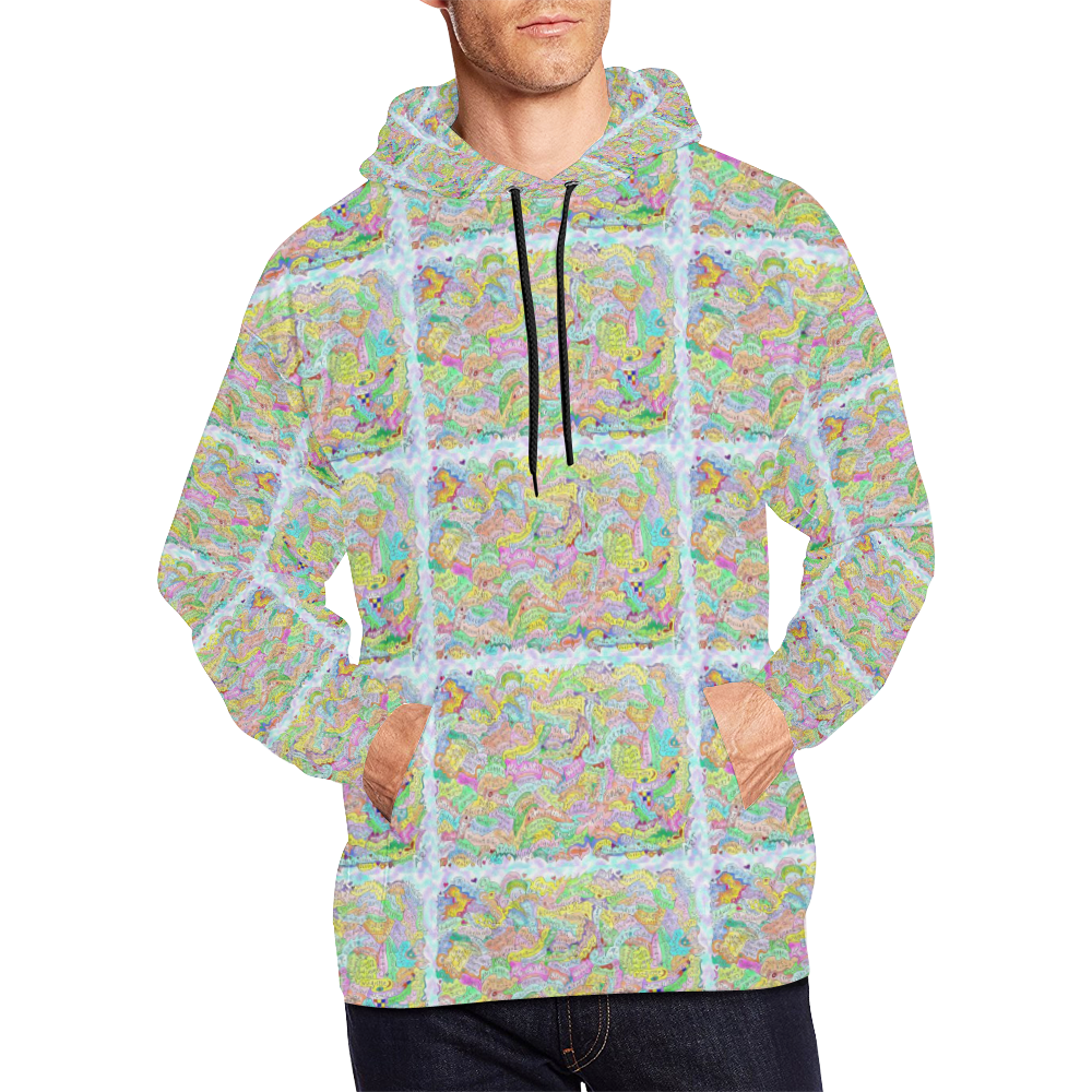Famous Artist Names and other Art Words men's hoodie All Over Print Hoodie for Men (USA Size) (Model H13)