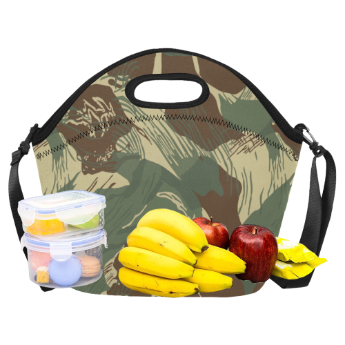 Rhodesian Brushstrokes Camouflage Neoprene Lunch Bag/Large (Model 1669)
