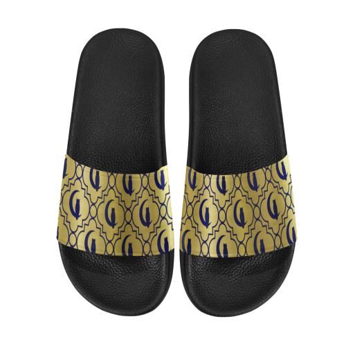 ELEGANCE GOLDIE BLUE Men's Slide Sandals (Model 057)