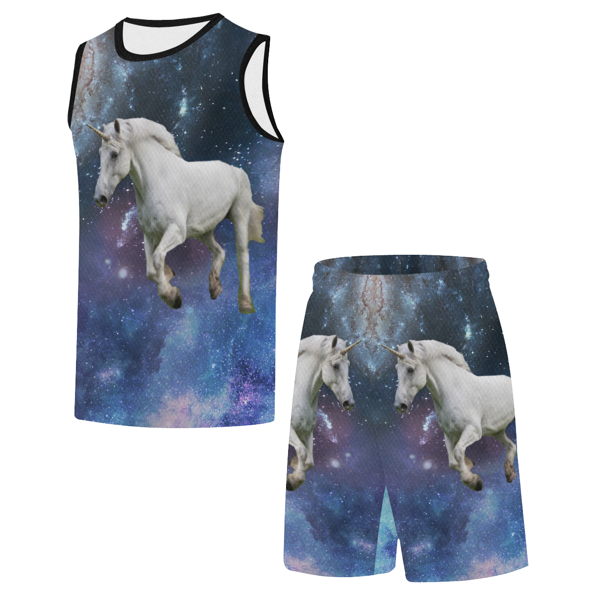 Unicorn and Space All Over Print Basketball Uniform