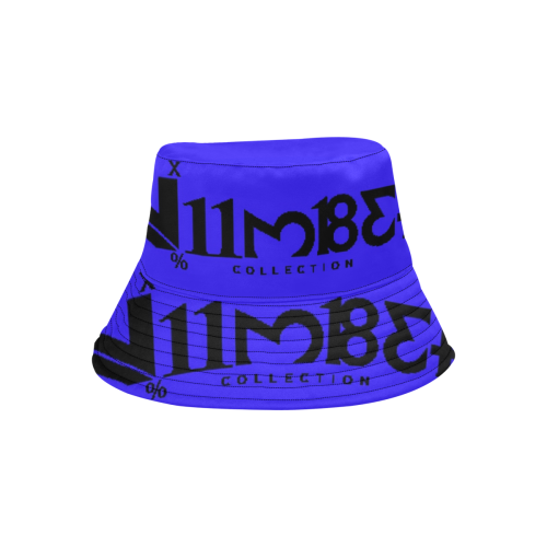 NUMBERS Collection LOGO Blueberry All Over Print Bucket Hat