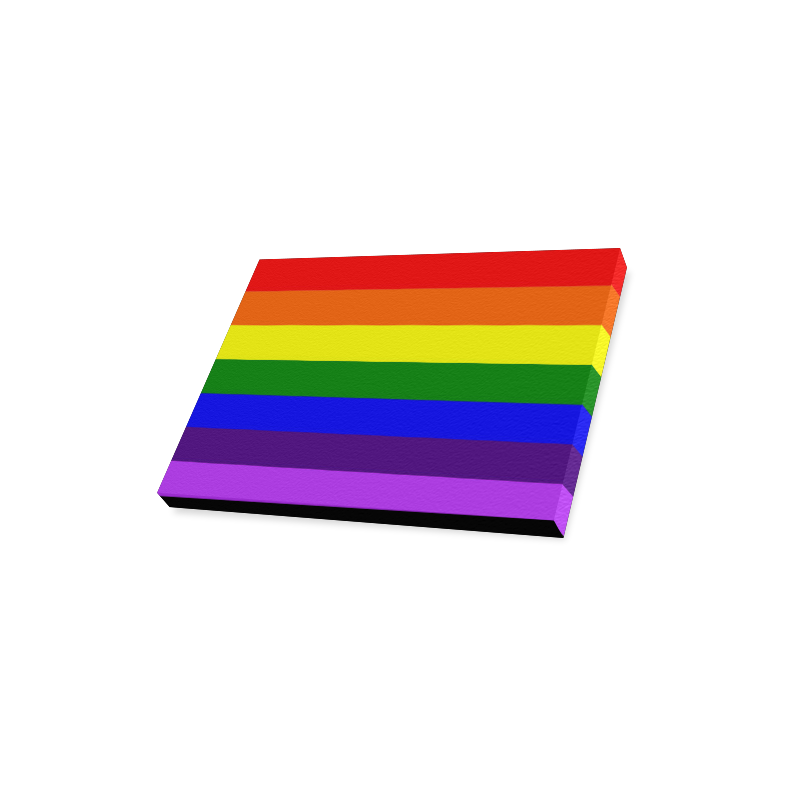 Rainbow Flag (Gay Pride - LGBTQIA+) Canvas Print 16"x12"
