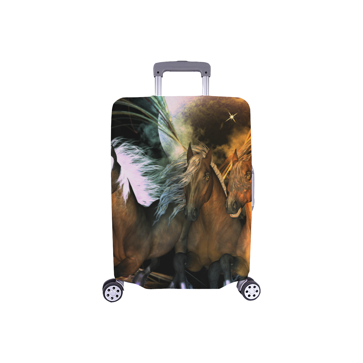 Running horses Luggage Cover/Small 18"-21"
