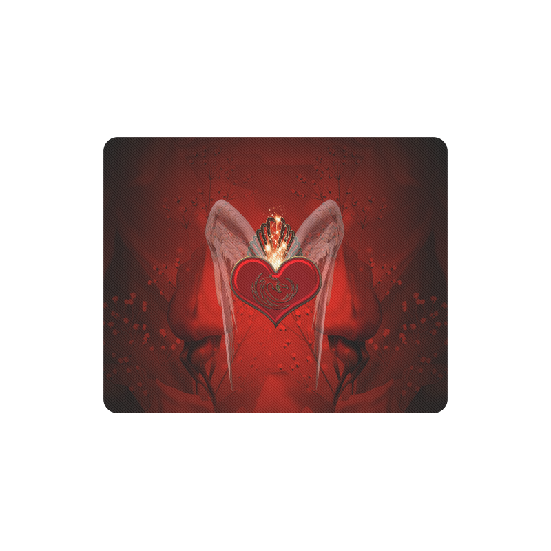 Heart with wings Rectangle Mousepad
