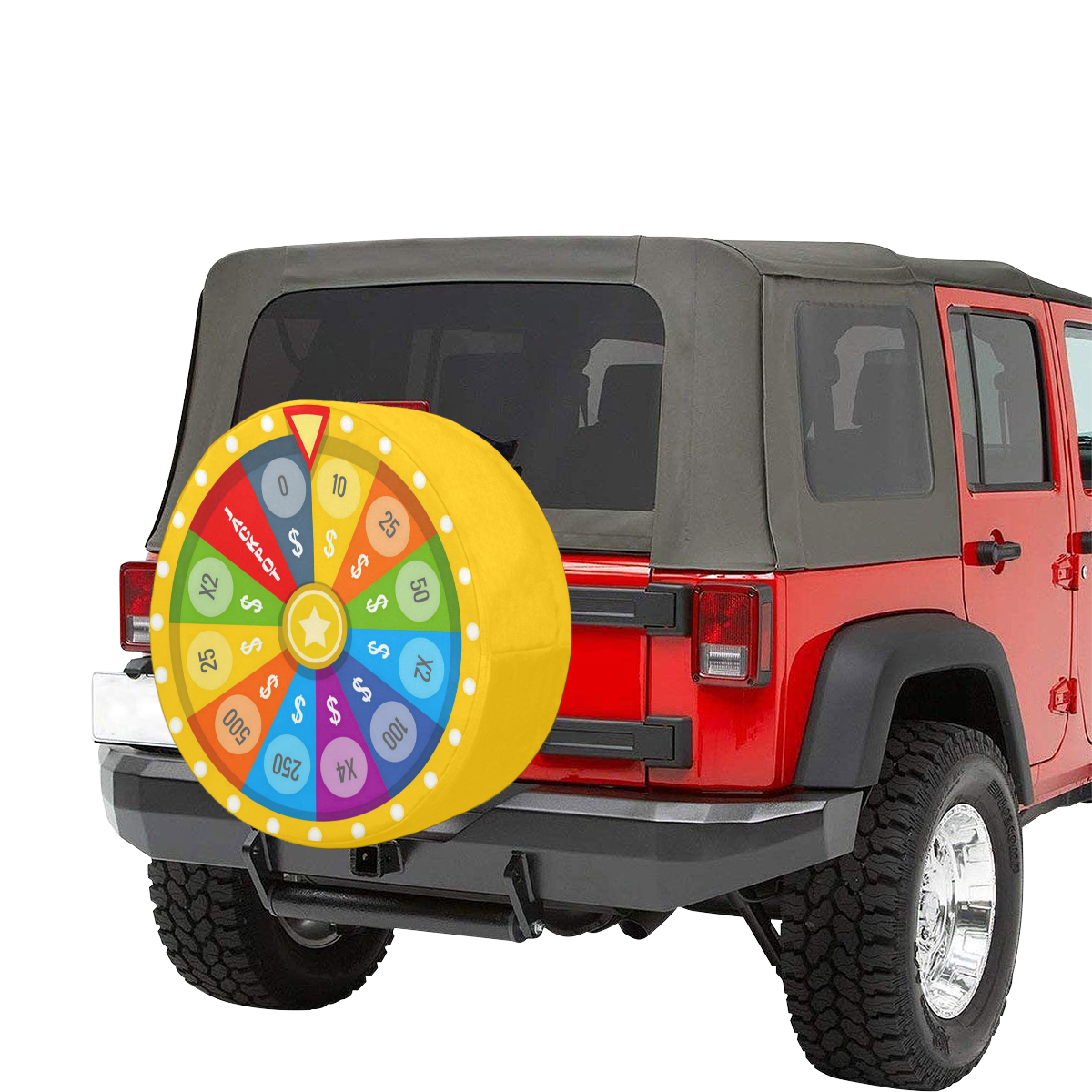 Lucky Fortune Gambler Wheel 34 Inch Spare Tire Cover