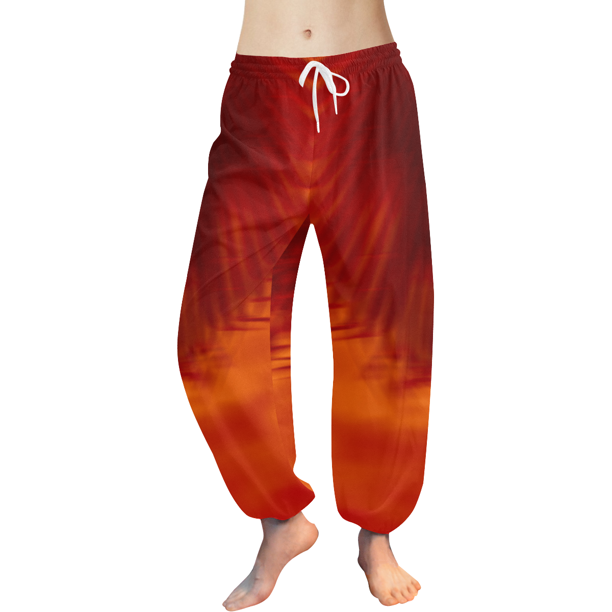 Bloodred_I Women's All Over Print Harem Pants (Model L18)