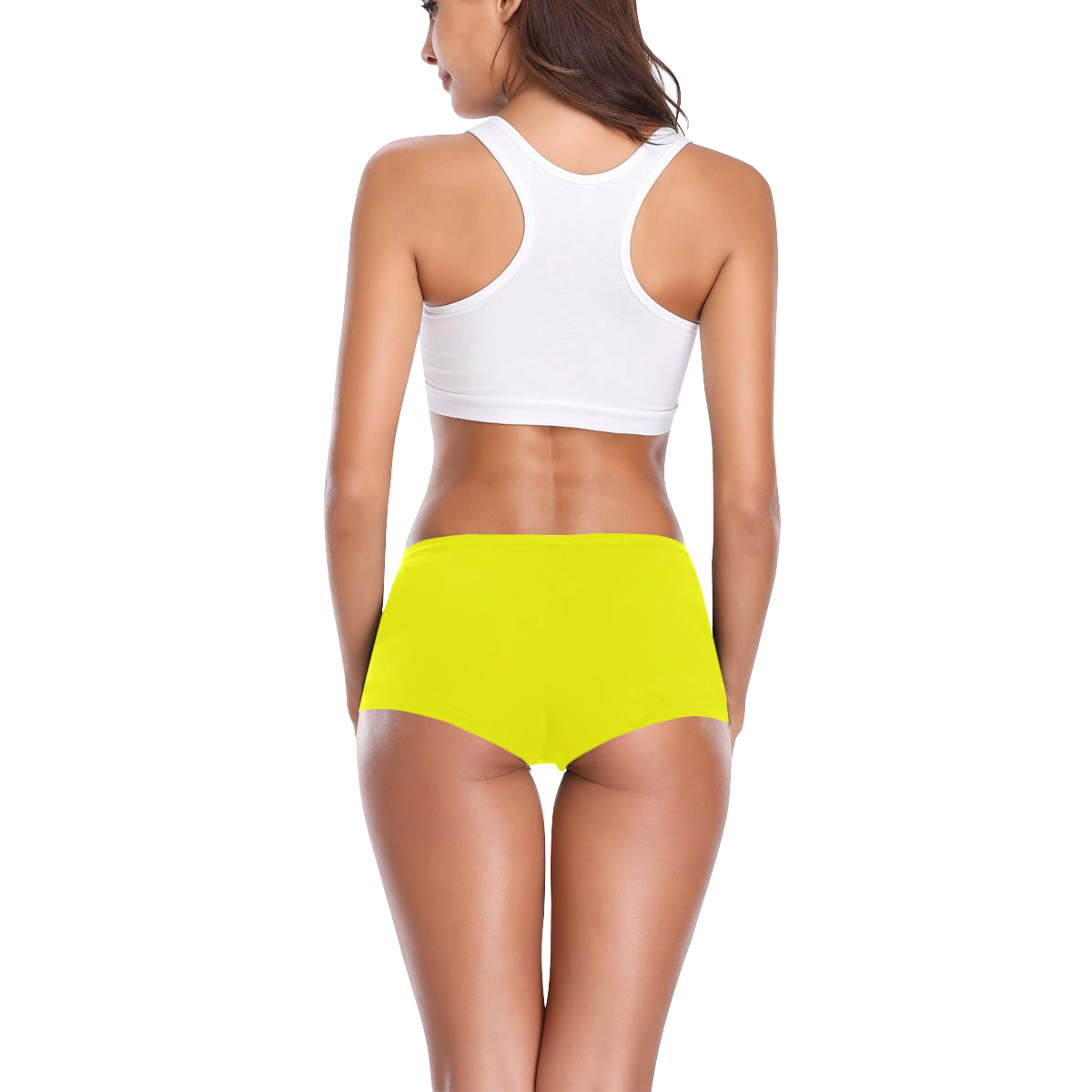 Bright Neon Yellow Women's All Over Print Boyshort Panties (Model L31)