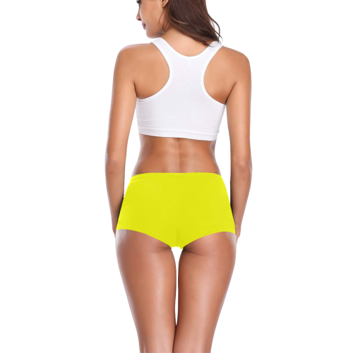 Bright Neon Yellow Women's All Over Print Boyshort Panties (Model L31)