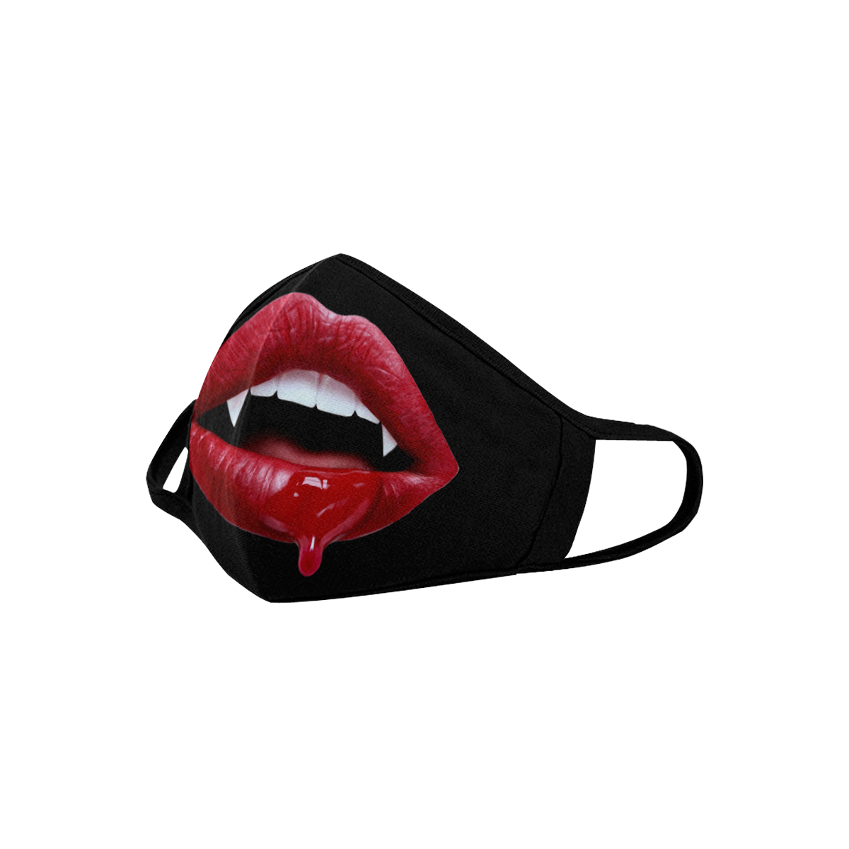 Red Queen Vampire Lips Black Mouth Mask