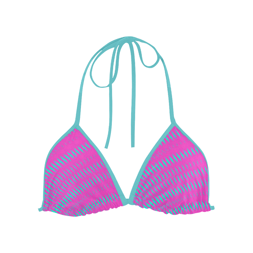 Pink Custom Bikini Swimsuit Top