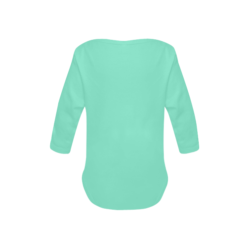 Surprised Seal Mint Baby Powder Organic Long Sleeve One Piece (Model T27)