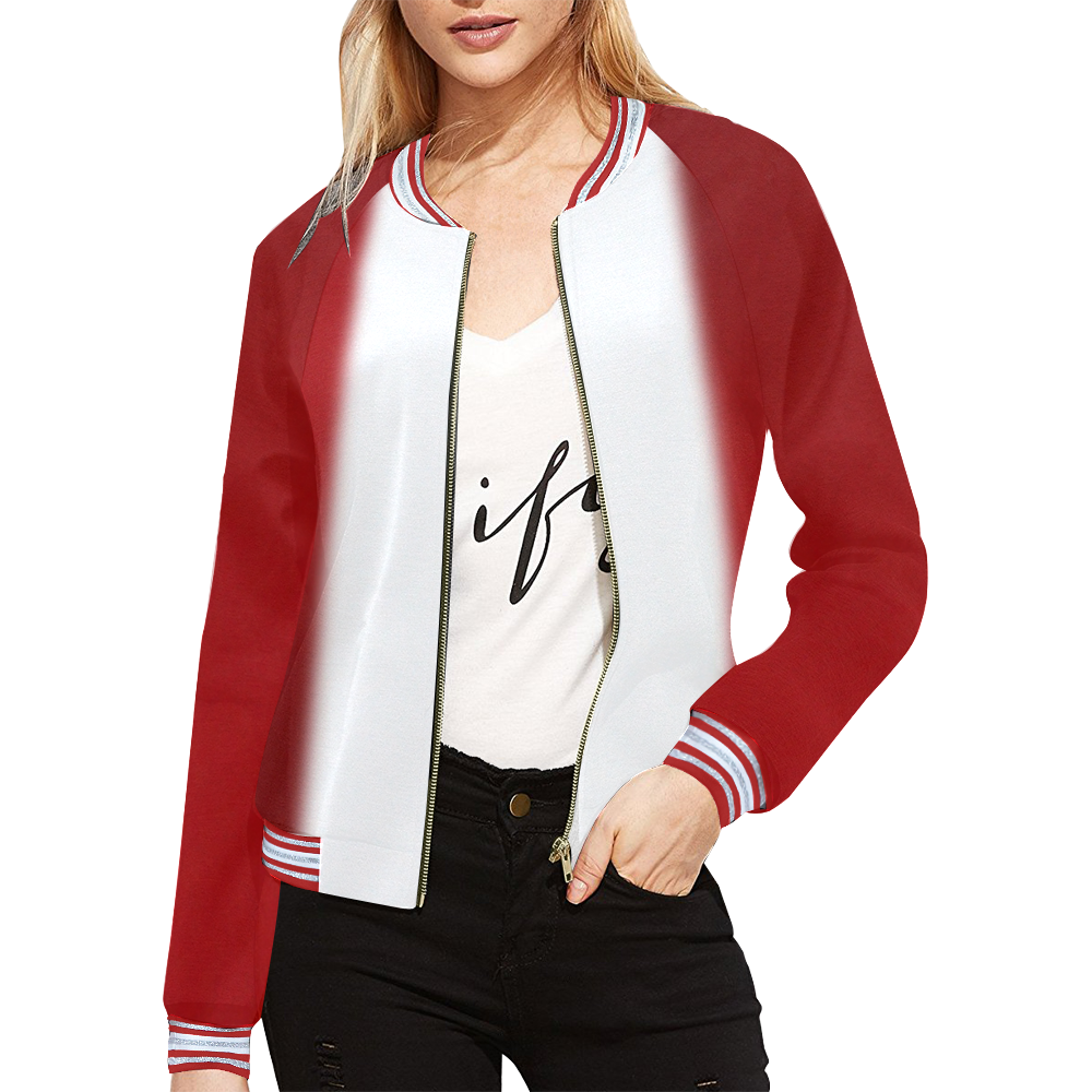 Canada Flag Bomber Jackets All Over Print Bomber Jacket for Women (Model H21)