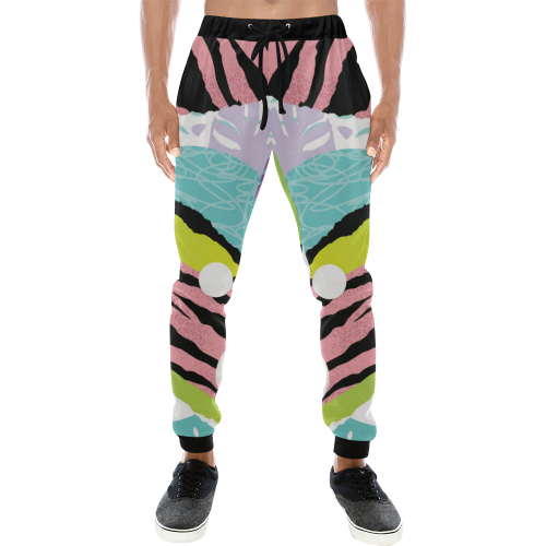 Pop Art Pink Men's All Over Print Sweatpants (Model L11)