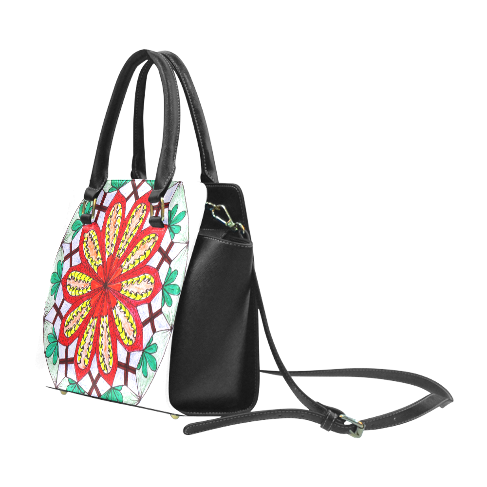 Bright Flower Classic Shoulder Handbag (Model 1653)