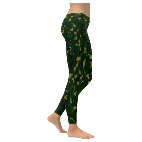 greencamo Women's Low Rise Leggings (Invisible Stitch) (Model L05)