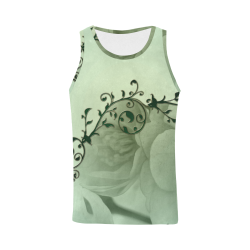 Wonderful flowers, soft green colors All Over Print Tank Top for Men (Model T43)