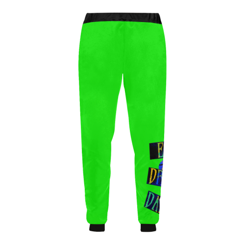 Break Dancing Colorful / Green Unisex All Over Print Sweatpants (Model L11)