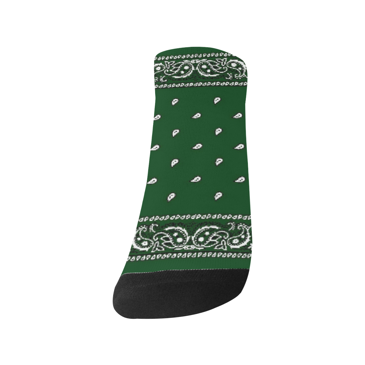 KERCHIEF PATTERN GREEN Women's Ankle Socks
