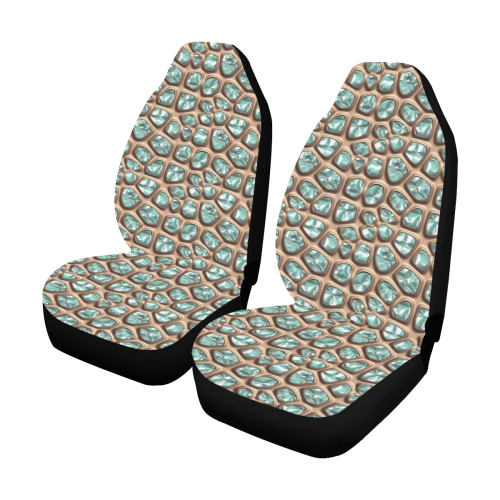 Green crystals Car Seat Covers (Set of 2)