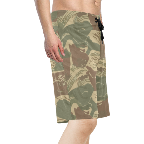 rhodesian brushstroke camouflage Men's All Over Print Board Shorts (Model L16)