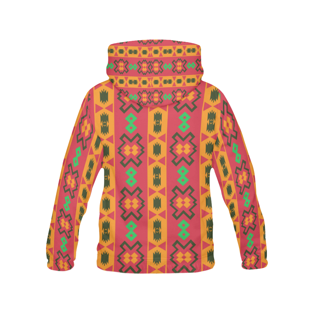 Tribal shapes in retro colors (2) All Over Print Hoodie for Men (USA Size) (Model H13)