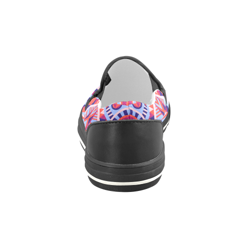 Modern Geometric Pattern Women's Slip-on Canvas Shoes/Large Size (Model 019)