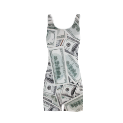Cash Money / Hundred Dollar Bills  White Strap Classic One Piece Swimwear (Model S03)