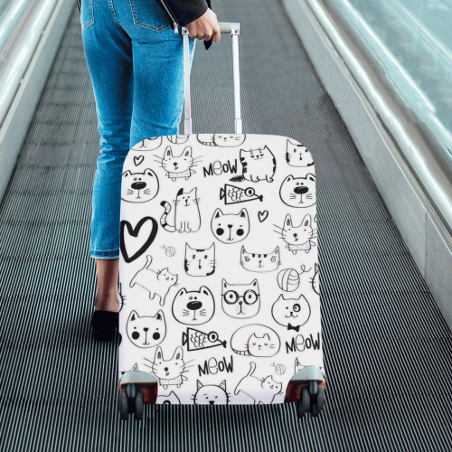 Meow Cats Luggage Cover/Medium 22"-25"