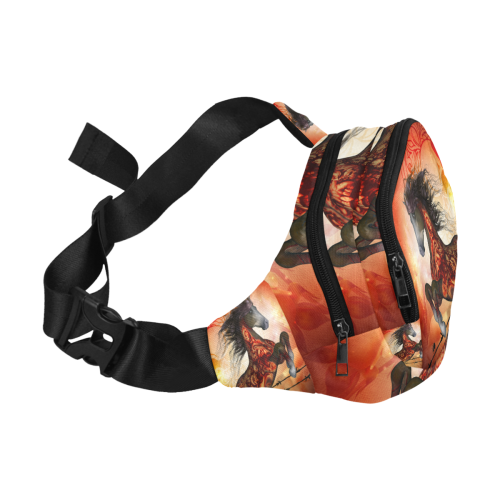Awesome creepy horse with skulls Fanny Pack/Small (Model 1677)