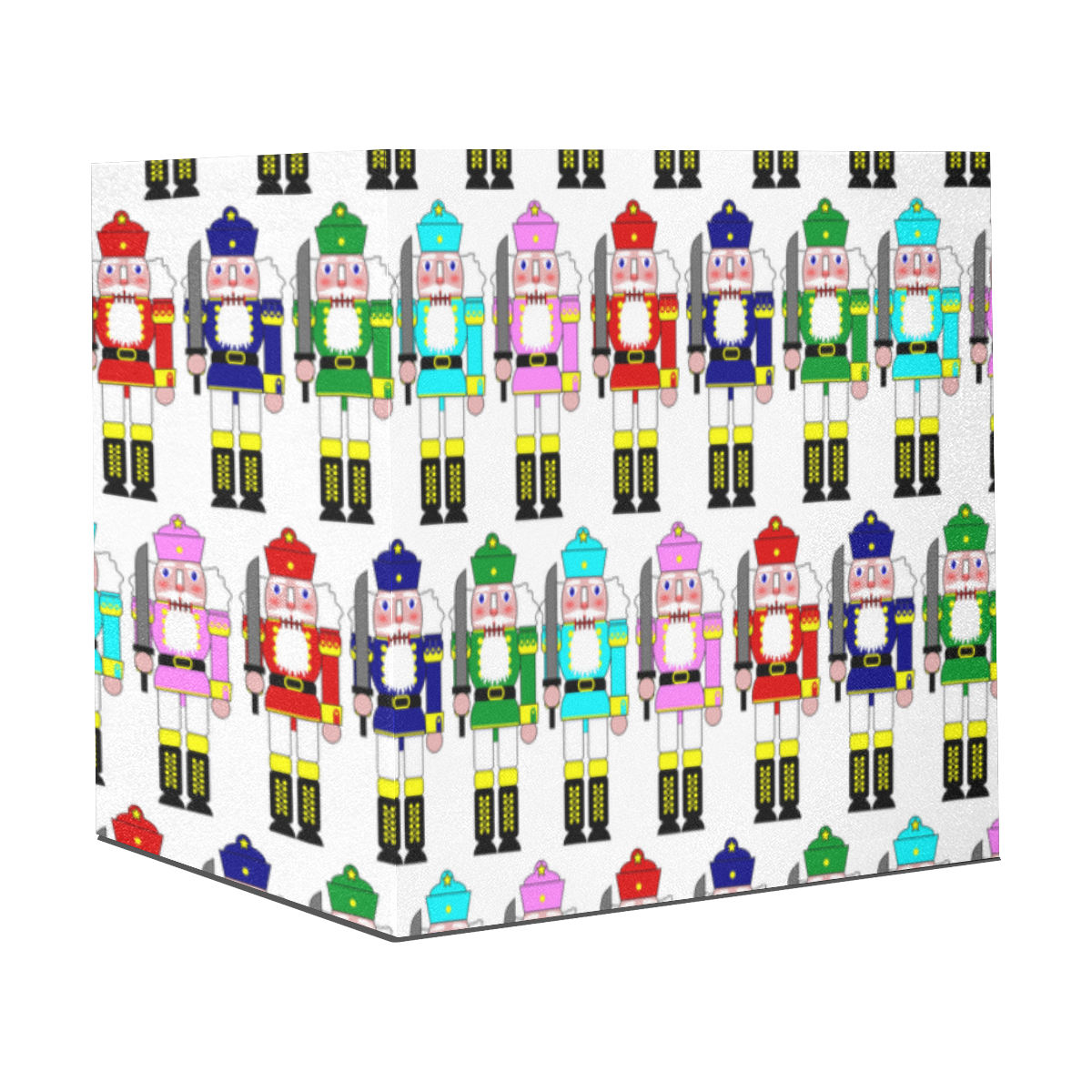 Christmas Nutcracker Toy Soldiers on White Gift Wrapping Paper 58"x 23" (1 Roll)