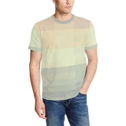 Like a Candy Sweet Pastels Pattern Men's All Over Print T-Shirt (Solid Color Neck) (Model T63)