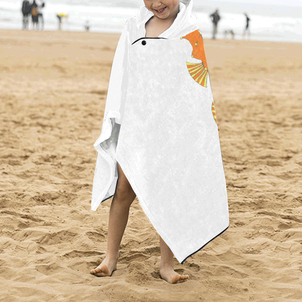 Sassy Seahorse White Kids' Hooded Bath Towels