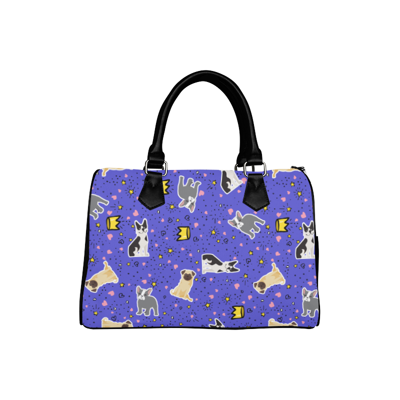 Pugs Frenchies Bostons Periwinkle Boston Handbag Boston Handbag (Model 1621)