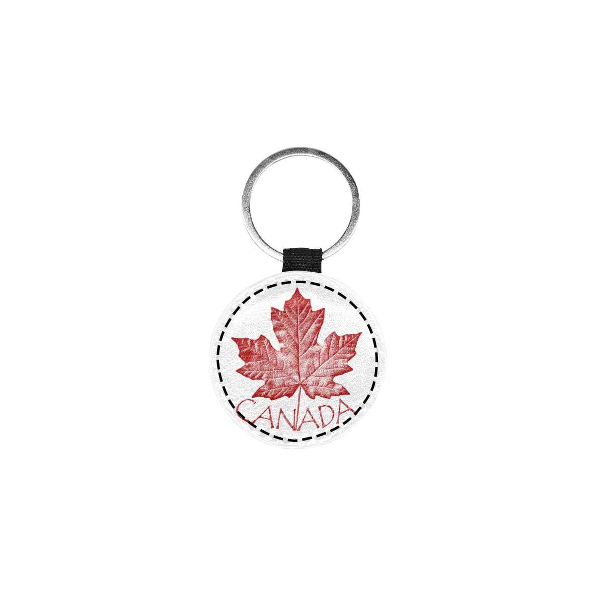 Canada Maple Leaf Souvenir Round Pet ID Tag