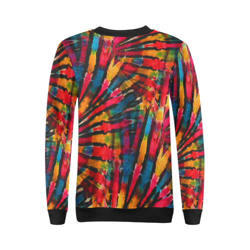 Hippy Spirit Tie Dye All Over Print Crewneck Sweatshirt for Women (Model H18)